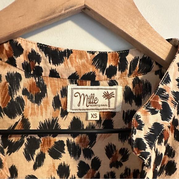 Tuckernuck Mille Resort & Travel Brown Leopard Cheetah Animal Mini Dress XS - Picture 12 of 12